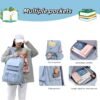 ZHANAO Rolling Backpack Luggage BookBag with Wheels Trolley Bag Wheeled Travel Backpack for Girls & Boys Trolley Bag - Image 4