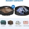BAGSMART Travel Duffle Bag 50L Large Carry On Bag Weekender Overnight Bag for Men Women with Shoes Compartment, Black - Image 3