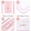 BAGSMART Clear Toiletry Bag, 2 Pack TSA Approved Carry on Travel Accessories Bag Airport Airline Quart Size Bags Water Repellent Makeup Cosmetic Bag for Women (Pink-2pcs) - Image 4