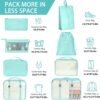 KPX Packing Cubes for Travel, Travel Luggage Packing Organizers, Travel Accessories Large Toiletries Bag for Clothes Shoes Cosmetics Toiletries - Image 2