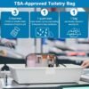 ANRUI TSA Approved Toiletry Bag, 3-PACK Same Size Clear Toiletry Bag with Handle - Image 2