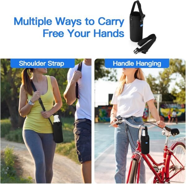 Xxerciz Water Bottle Carrier Bag for Brita 36 oz Filtering Bottle, Insulated Neoprene Water Bottle Holder with Adjustable Strap, Travel Bottle Carrier Pouch Sleeve for Outdoor Camping, Hiking, Gym - Image 3