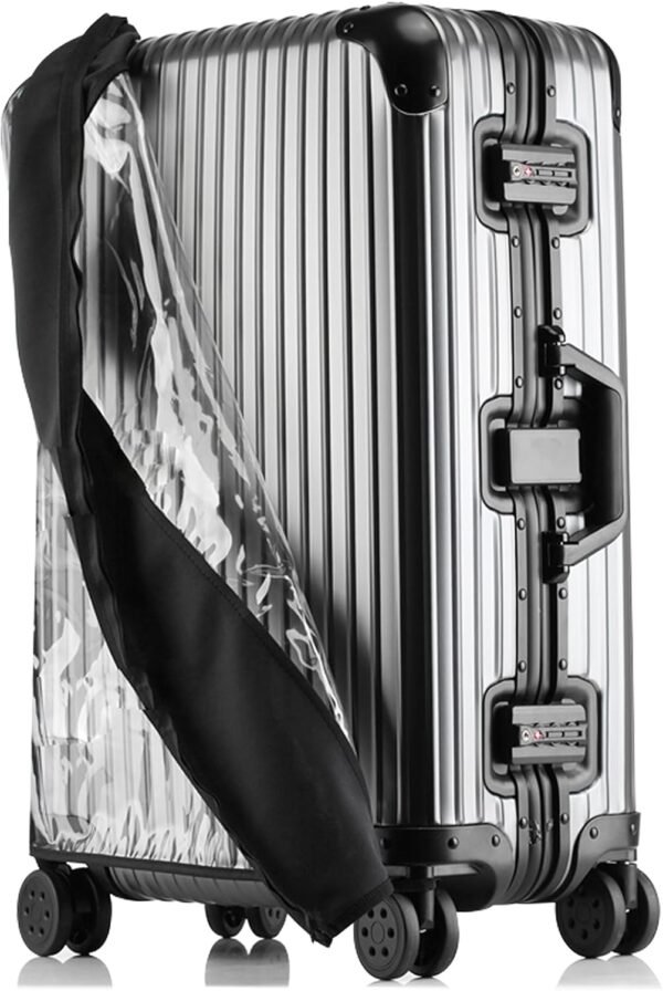 Transparent PVC Suitcase Cover, No Disassembly Required Clear Luggage Protector Suitcase Cover, Waterproof Travel Wrap Luggage Cover Protectors, Luggage Bag for Hard Cover Suitcase