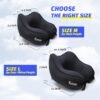 Travel Pillow- Neck Pillow Airplane, Size L for People Over 190, Unique Neck and Head Back Support Travel Pillow for Traveling Sleeping Airplanes,Memory Foam Filling, Black - Image 5