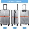 3PCS Waterproof Luggage Protective Cover with Colorful Straps Clear Suitcase Cover Protectors PVC Transparent Travel Dustproof Luggage Sleeve Protector(20 Inches, 24 Inches, 28 Inches) - Image 5