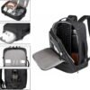 Travel Backpack for Men Business Computer Large Backpack Suitcase for Travel with USB Charging Port, Work Laptop Bookbag for Women Office College School Bag, Black - Image 3