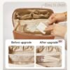 EACHY Travel Makeup Bag,Large Capacity Cosmetic Bags for Women,Waterproof Portable Pouch Open Flat Toiletry Bag Make up Organizer with Divider and Handle - Image 3