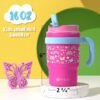 Fimibuke Kids Insulated Tumbler with Handle & Straw - 16oz Leak Proof Toddler Tumbler with Sip/Swig 2-in-1 Lid, BPA FREE 18/8 Stainless Steel Kids Water Bottle Drinking Cups Travel Mugs for Boys Girls - Image 3