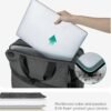 BAGSMART 3 In 1 Laptop Bag for Men, Computer Briefcase 17.3 Inch Laptop Water-Repellent Shoulder Bag, Computer Bag Business Travel Office, Black - Image 4