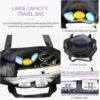 VOOWO Rolling Duffle Bag with Wheels, Expandable Foldable Duffle Bag with Wheels and Handle for Travel, Rolling Luggage bag Carry on Duffel Bag, Wheeled Travel Duffle Bag, Large Weekend Bag (Black) - Image 3