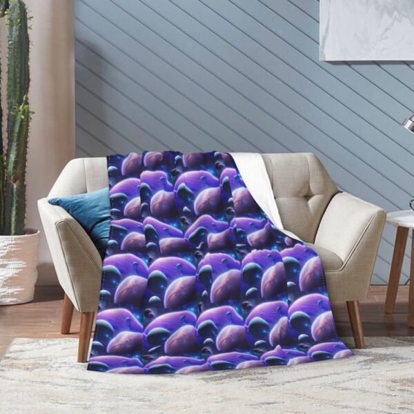 (Planet) Print Fall Throw Blanket Personalized Soft Flannel Blanket for Bed Couch Sofa, Blanket for Lightweight Fuzzy Cozy Blankets for Travel Office Home 50"X40" - Image 7