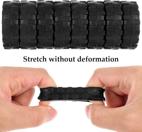 Lusofie 8 Pack Luggage Wheel Protectors Silicone Material Luggage Wheel Covers Suitcase Wheel Covers Suitable For Luggage Travel Suitcase Wheels Protection And Noise Reduction (Black) - Image 5