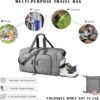 Dimayar 65L/85L/115L Travel Duffle Bag for Men,Foldable Travel Duffel Bag with Shoes Compartment Overnight Bag for Men Women - Image 4