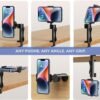 2 Pack Airplane Phone Holder Travel Essentials Accessories Cruise car Mount Cell Stand air Plane Table Aircraft front Desk Flight Vacation foldable mini Size Universal Hands Free for iPhone / Samsung - Image 6