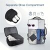 Carry On Backpack, 50L Travel Backpack, Luggage Backpack TSA Flight Approved Laptop Backpack for Men & Women, Large Expandable Backpack 40L Daypack Lightweight Business Weekender Bag, Black - Image 3