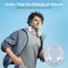 Neck Fan, Hands Free Bladeless Neck Fans Portable Rechargeable, 6000 mAh Battery Operated Wearable Personal Fan, Cooling Neck Fan, 3 Speeds, USB Fan Gifts for Men, Women, Travel, Outdoor - Image 7