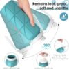23oz Collapsible Silicone Water Bottle, BPA Free, Portable for Hiking, Travel, Camping, Yoga, Foldable, Leakproof, Lightweight, 690mL - Image 4