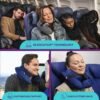 Cabeau Air TNE Inflatable Travel Neck Pillow Lightweight Inflatable Core, Customized Fit, Adjustable Chin Strap, with Compact Carrying Case for Comfort On-The-Go (Royal Blue) - Image 4