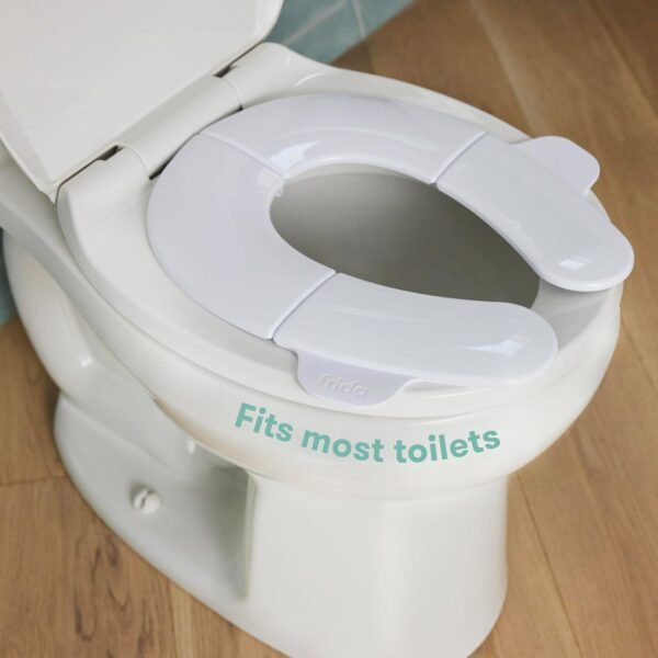 Frida Baby Fold-and-Go Potty Seat for Toilet | Foldable Travel Potty Seat for Toddler, Fits Round & Oval Toilets, Non-Slip Base, Handles, Includes Free Travel Bag - Image 2