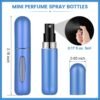 Perfume Travel Refillable Mini Perfume Atomizer Cologne Container Empty Travel Perfume Bottle, Stocking Stuffers for Women Men Small Perfume Spray Bottle for Travel Essentials 6 Pack 5ml/0.2oz - Image 5