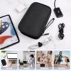 Electronics Organizer Travel Case, Travel Accessories Essentials for Men Women, Cord Organizer Travel Tech Pouch, Waterproof Double Layers Storage Bag for Cable, Charger, Phone, Earphone, Black - Image 6