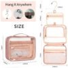 CUBETASTIC Clear Cosmetic Bags, Hanging Toiletry Bag for Travelling, Transparent Makeup Organizer Case, Water-resistant Portable Skncare Storage Pouch with Handle, Travel Must Haves - Image 6