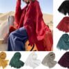Gragengs Women Summer Scarfs Lightweight Large Long Gauze Shawl Linen Beach Wrap Plain 75”×43” - Image 5