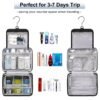 CUBETASTIC Toiletry Bag for Men, Hanging Travel Bag for Toiletries, Water-Resistant Dopp Kit for Traveling Portable Large Shaving Kit Bag with Compartment, College Dorm Room Essentials, Black - Image 3