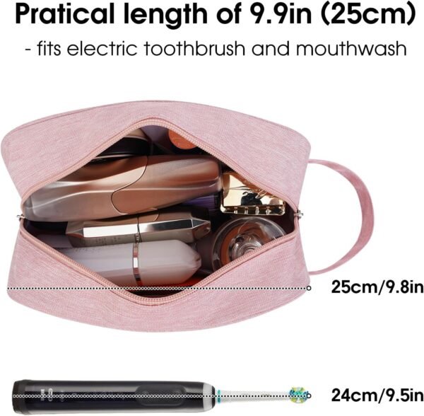Narwey Travel Toiletry Bag for Women and Men Traveling Dopp Kit Makeup Bag Organizer Shaving Bag for Toiletries Accessories Cosmetics - Image 2