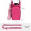 Water Bottle Carrier Bag - Quilted Crossbody Water Bottle Holder with Strap, Stylish Puffer Tote Bag for Water Bottle, Water Bottle Sling Bag for Outdoor Travel - Image 3