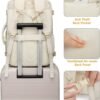Travel Backpack for Women, Flight Approved Carry On Backpack with Shoe Pouch, TSA Personal Item Travel Bag Large Luggage Backpack Fits 17 Inch Laptop for Weekender Overnight, Beige - Image 6