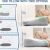 Pillow for Neck Pain Relief, Cervical Neck Pillow, Ergonomic Contour Memory Foam Pillow with Cooling Pillowcase, Orthopedic Neck Support Pillow for Side, Back, and Stomach Sleepers(White) - Image 3
