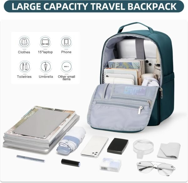 United Airlines Aprroved Personal Item Travel Bag, 20L Underseat Carry On Backpack, Waterproof 40x20x25 Luggage Bag, Travel Essentials Backpack, Cabin Size Personal Item Bag - Image 3