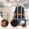 ETRONIK Travel Backpack for Women, Carry on Backpack Flight Approved with Shoe Compartment & Wet Pocket, Personal Item Travel Bags Fit 17.3" laptop, Travel Work Business Backpack, Beige-black-brown - Image 6