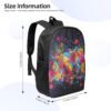 Bright Beautiful Colorful Art Laptop Backpack for Women Large Computer Bag for Men Computer Backpack 17 Inch Fashion Travel Daypack - Image 4
