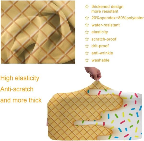Ice Cream Travel Luggage Cover Polyester Suitcase Protector Washable Baggage Covers XL(31-32 inch luggage) - Image 4