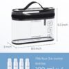 BAGSMART TSA Approved Toiletry Bag, 2 Pack Clear Makeup Cosmetic Bag Organizer, Quart Size Travel Bag for Toiletries, Carry-on Travel Accessories Essentials, Black-2pcs - Image 4
