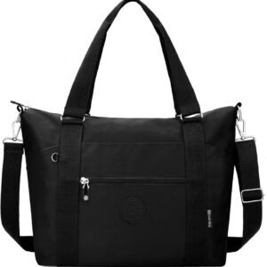 Travel Duffel Bag Gym Bag for Women, Waterproof Nylon Weekender Overnight Bag Personal Item Carry on Bags