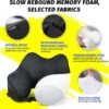 Travel Pillow- Neck Pillow Airplane, Size L for People Over 190, Unique Neck and Head Back Support Travel Pillow for Traveling Sleeping Airplanes,Memory Foam Filling, Black - Image 3