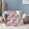 (Color Skulls) Print Fall Throw Blanket Personalized Soft Flannel Blanket for Bed Couch Sofa, Blanket for Lightweight Fuzzy Cozy Blankets for Travel Office Home 50"X40" - Image 7