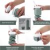 Collapsible Water Bottle, Food Grade BPA Free Silicone Water Bottle, 21oz Folding Travel Water Bottle with Straw Leakproof for Sports,Office, Gym, Hiking, Mountaineering, Travel (Green) - Image 2