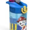 Zak Designs PAW Patrol Kids Water Bottle with Spout Cover and Built-in Carrying Loop, Durable Plastic, Leak-Proof Water Bottle Design for Travel (16 oz, 2-Pack, Non-BPA, Marshall) - Image 4