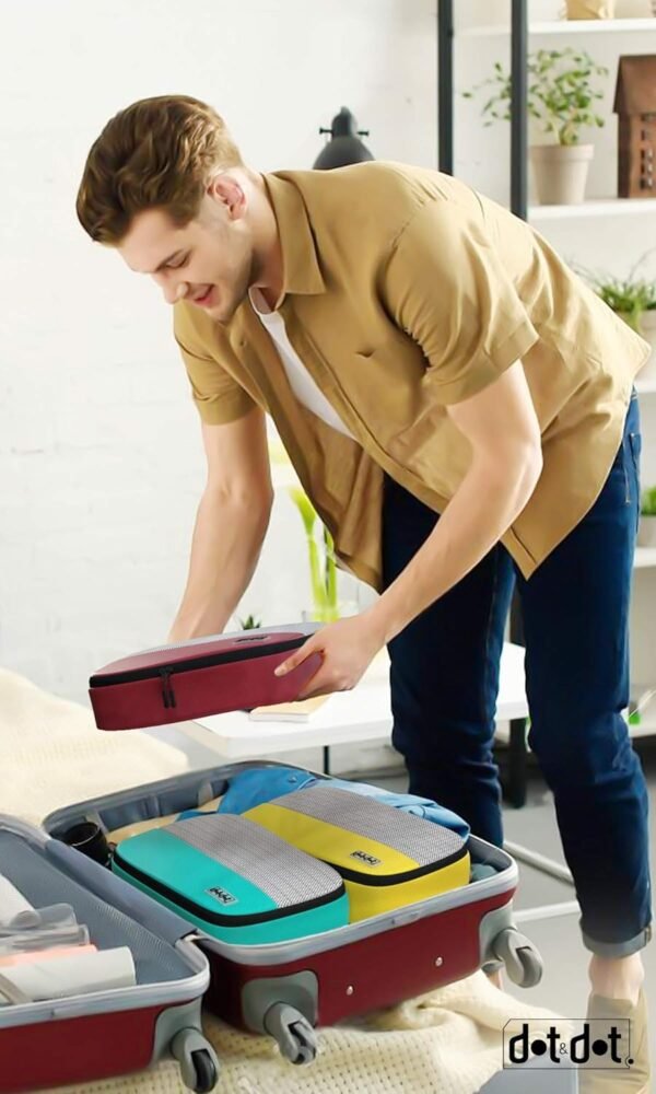 Packing Cubes for Suitcases - 5 Pcs set of Packing Cubes for Travel - Packing Cubes for Carry on Suitcase Organizer Bags - Travel Cubes Travel Organizer Bags for Luggage - Image 6