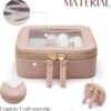 Popvibe Clear Makeup Bag Travel Cosmetic Case Transparent Toiletry Bag with Zipper, Portable Make Up Organizer Traveling Compact Car Bag for Essentials - Image 2