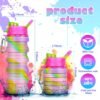 Collapsible Water Bottle 6 Pack Silicone Foldable Water Bottle with Carabiner BPA Free Expandable Water Bottle 500ml Leak Proof Portable Sport Water Bottle for Travel Gym Camping Hiking (Colorful) - Image 2