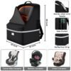 Car Seat Travel Bag,Padded Car Seats Backpack with Steel Cable Handle and Reflective Stripes, Large Durable Carseat Carrier Bag,Airport Gate Check Bag,Infant Seat Travel Bag with Shoulder Strap,Black - Image 2