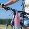 LyriFine 40oz Sport Water Bottle with Paracord Handles & Strap, Straw Lid & Spout Lid, Double Wall Vacuum Keep Cold & Hot, BPA-Friendly Reusable, Wide Mouth Water Bottle for Travel, Pink - Image 6
