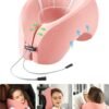 2-in-1 Travel Pillow, U-Shape Neck & Head Support Pillow, Napping Pillow Relax Arms, Ergonomic Memory Foam Neck Pillow for Airplane, Car, Train, Bus and Home Use