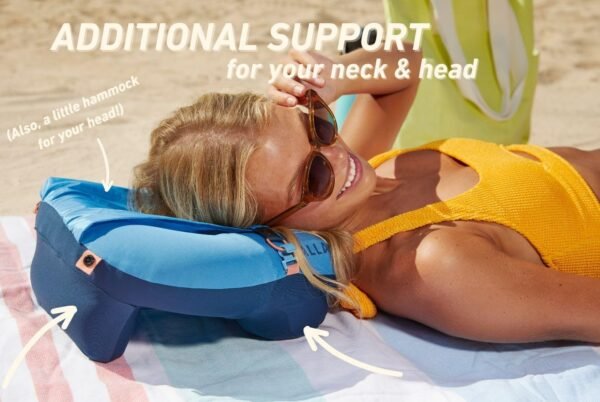 Ballast Travel Pillow PRO - Neck Pillow for Airplane, Beach Pillow, Enjoy Comfort Wherever You Go (Moonlight Grey) - Image 5