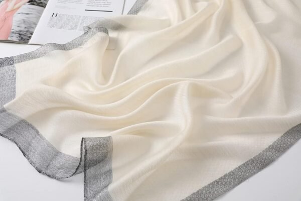 WINCESS YU Solid Color Mulberry Silk Scarf for Women Soft Blanket Shawl Beach Gauze Scarves and Wraps for for All Season - Image 4
